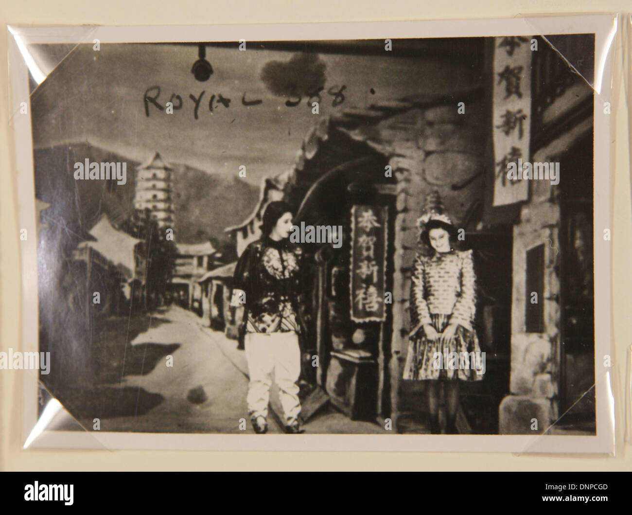 Collect photograph of Princess Margaret (right) and Princess Elizabeth (middle) in the play Aladdin, 1943 Stock Photo