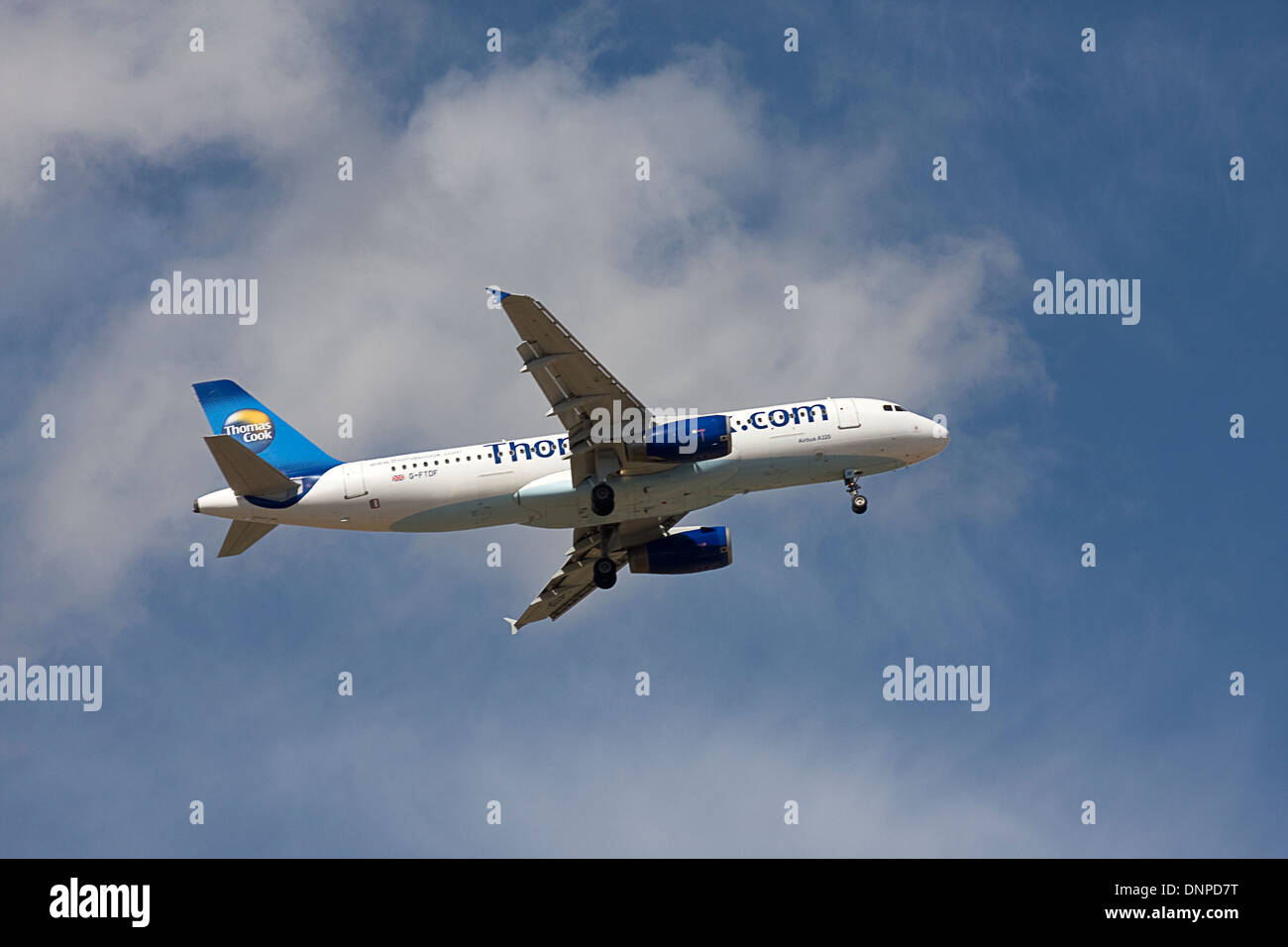 aeroplane in flight Stock Photo