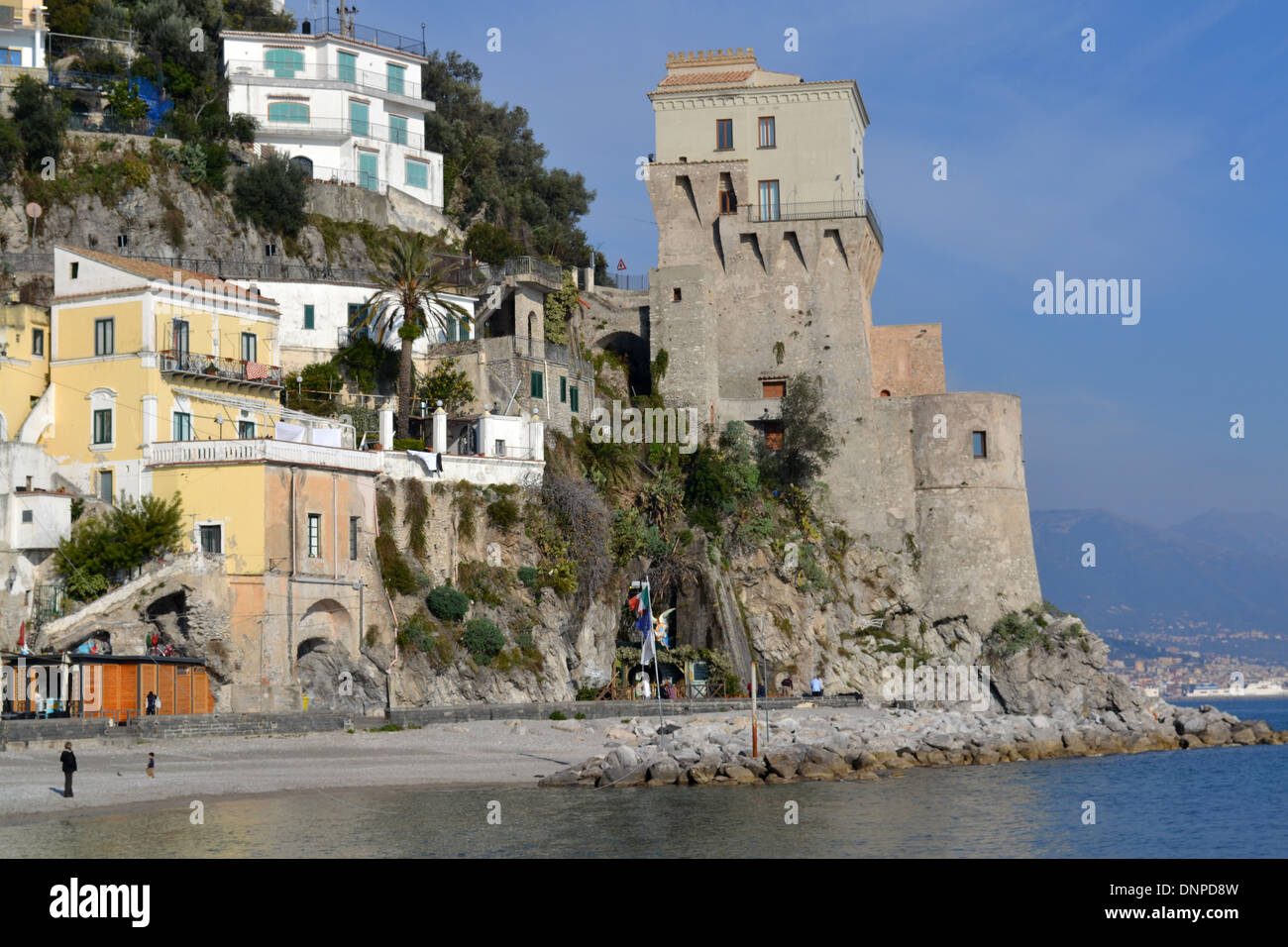 Cetara village on the Amalfi coast. Stock Photo