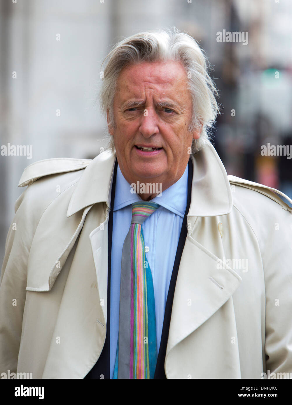 Michael Mansfield QC outside the High Court,The Strand, London Stock Photo