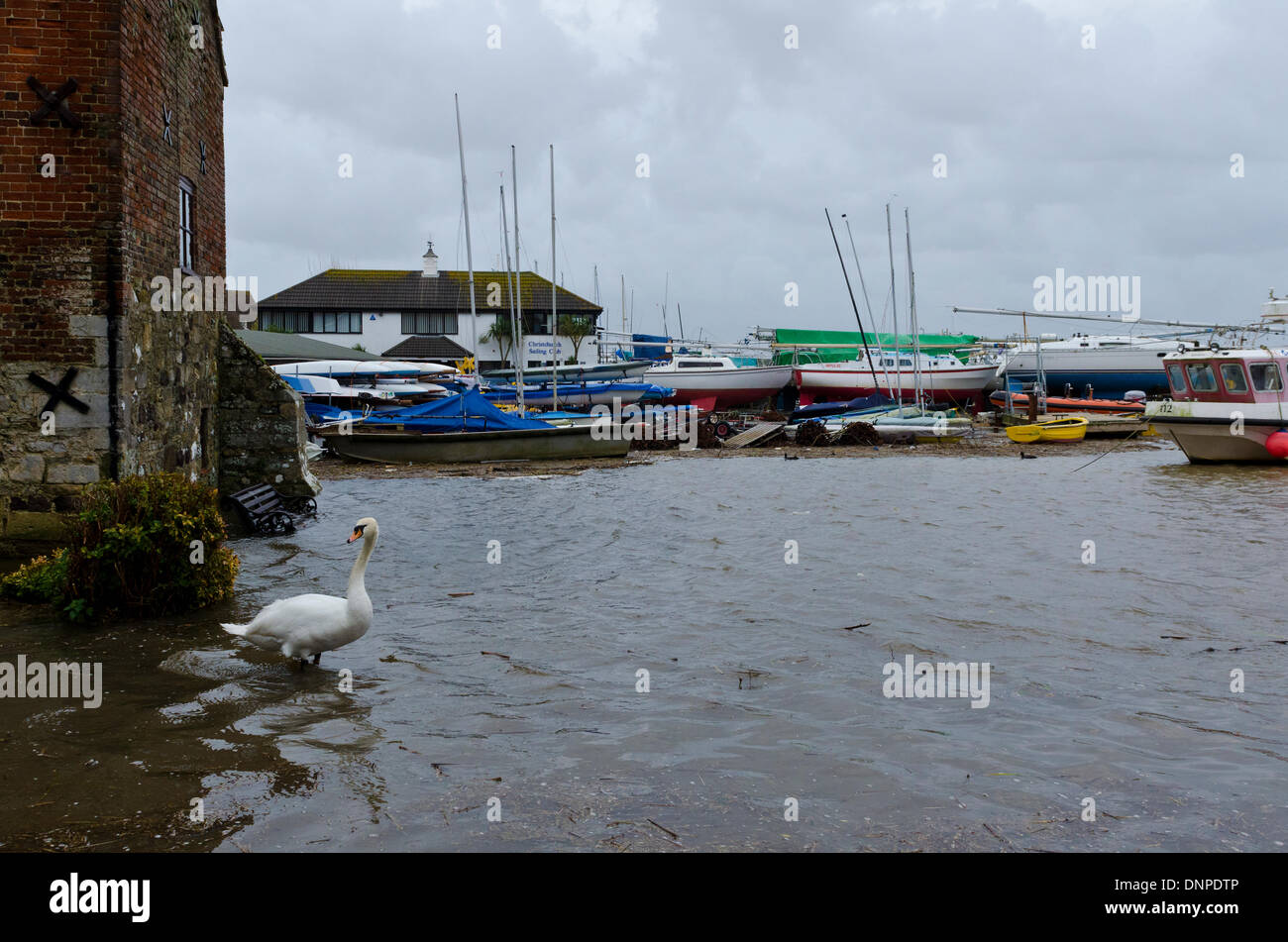 Christchurch, Dorset, UK. 3rd January 2014. Christchurch Sailing Club