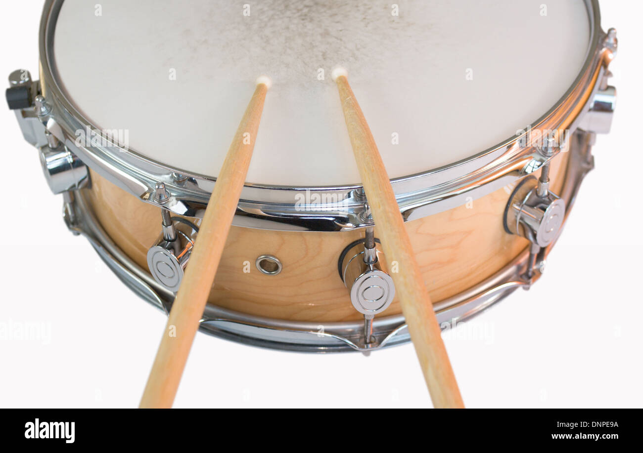 snare drum and drumsticks Stock Photo Alamy