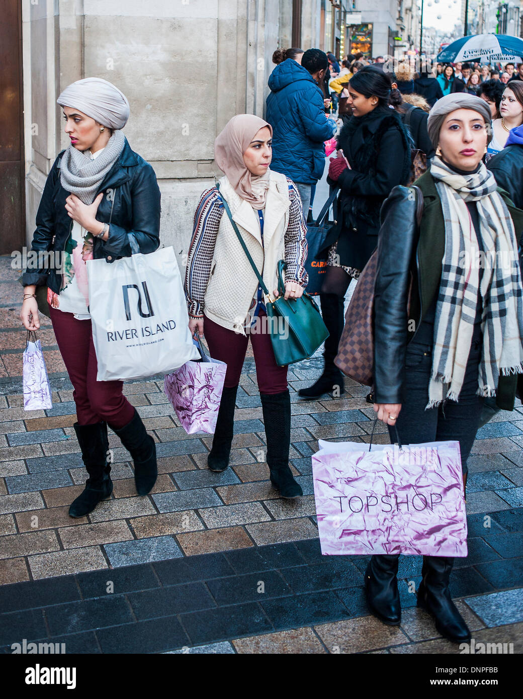 Topshop oxford street shopping bags hi res stock photography and