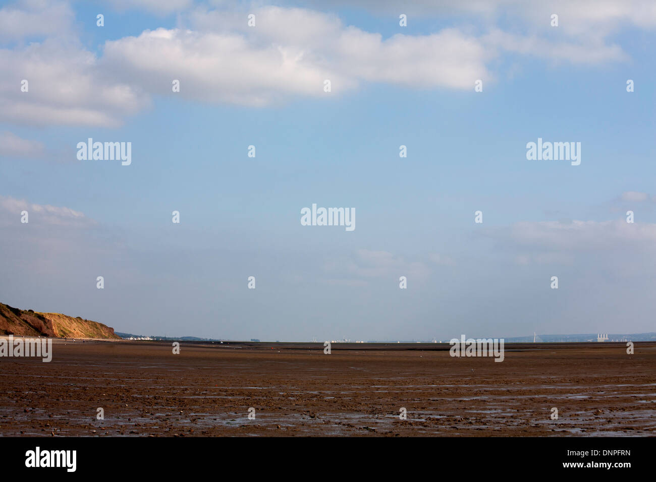 Mud flats at Thurstaston on The Wirral Peninsular Cheshire England