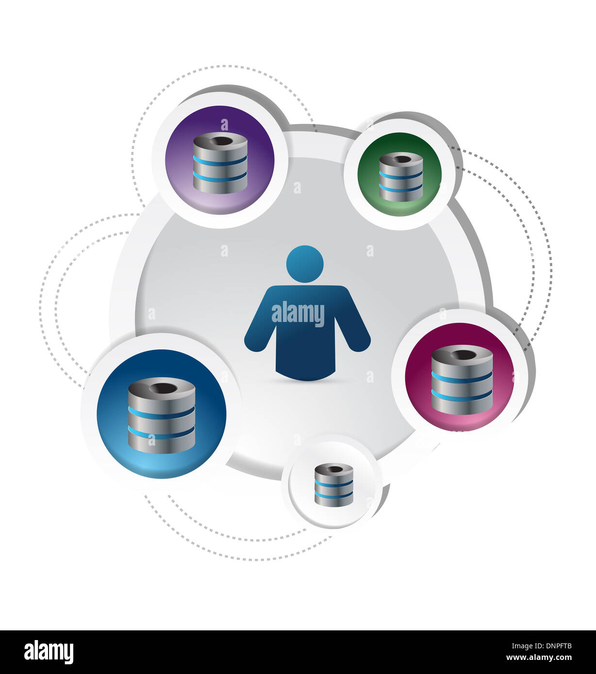 server diagram concept illustration design over a white background ...