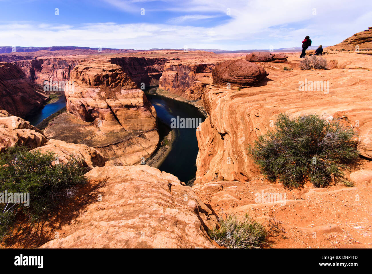 Horseshoe Bend, a horseshoe-shaped meander of the Colorado River near Page, Arizona, USA. Stock Photo
