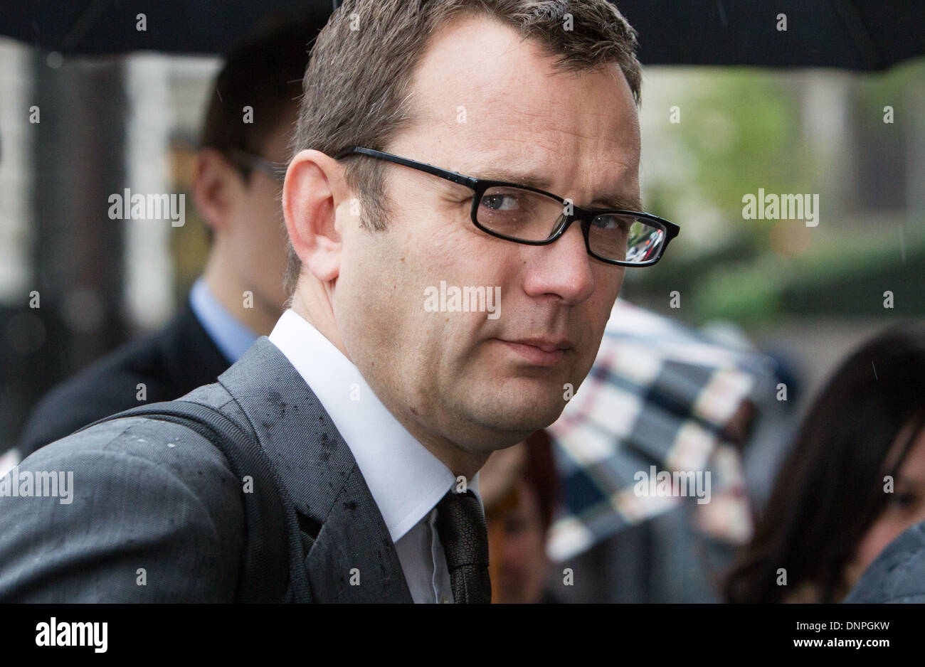 Andy Coulson arrives at the Old Bailey for the hacking trial Stock Photo