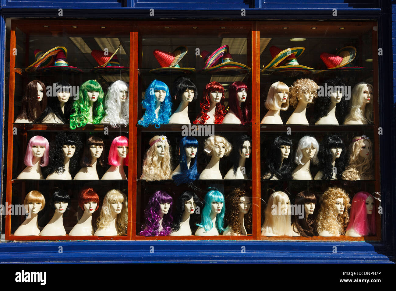 Wig shop, Grafton street, Dublin, Ireland, Europe Stock Photo ...