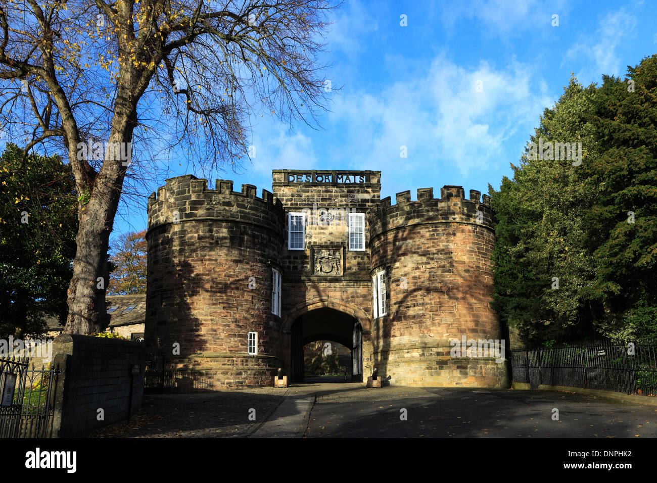 Exterior of Skipton Castle, Skipton Town, North Yorkshire County