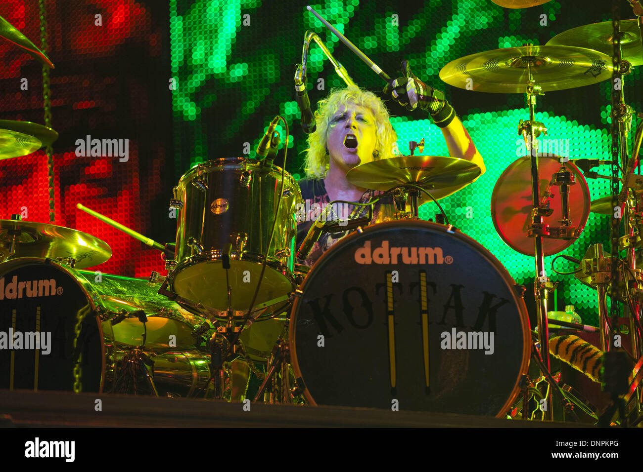 Milwaukee, Wisconsin, USA. 30th June, 2012. Drummer JAMES KOTTAK of Scorpions performs at 2012 Summerfest in Milwaukee, Wisconsin © Daniel DeSlover/ZUMAPRESS.com/Alamy Live News Stock Photo
