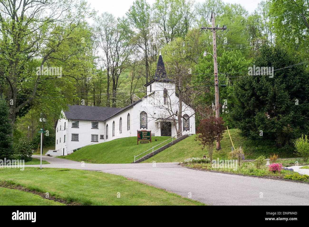 Benham United Methodist Church, Benham, Harlan County, Kentucky, USA Stock Photo