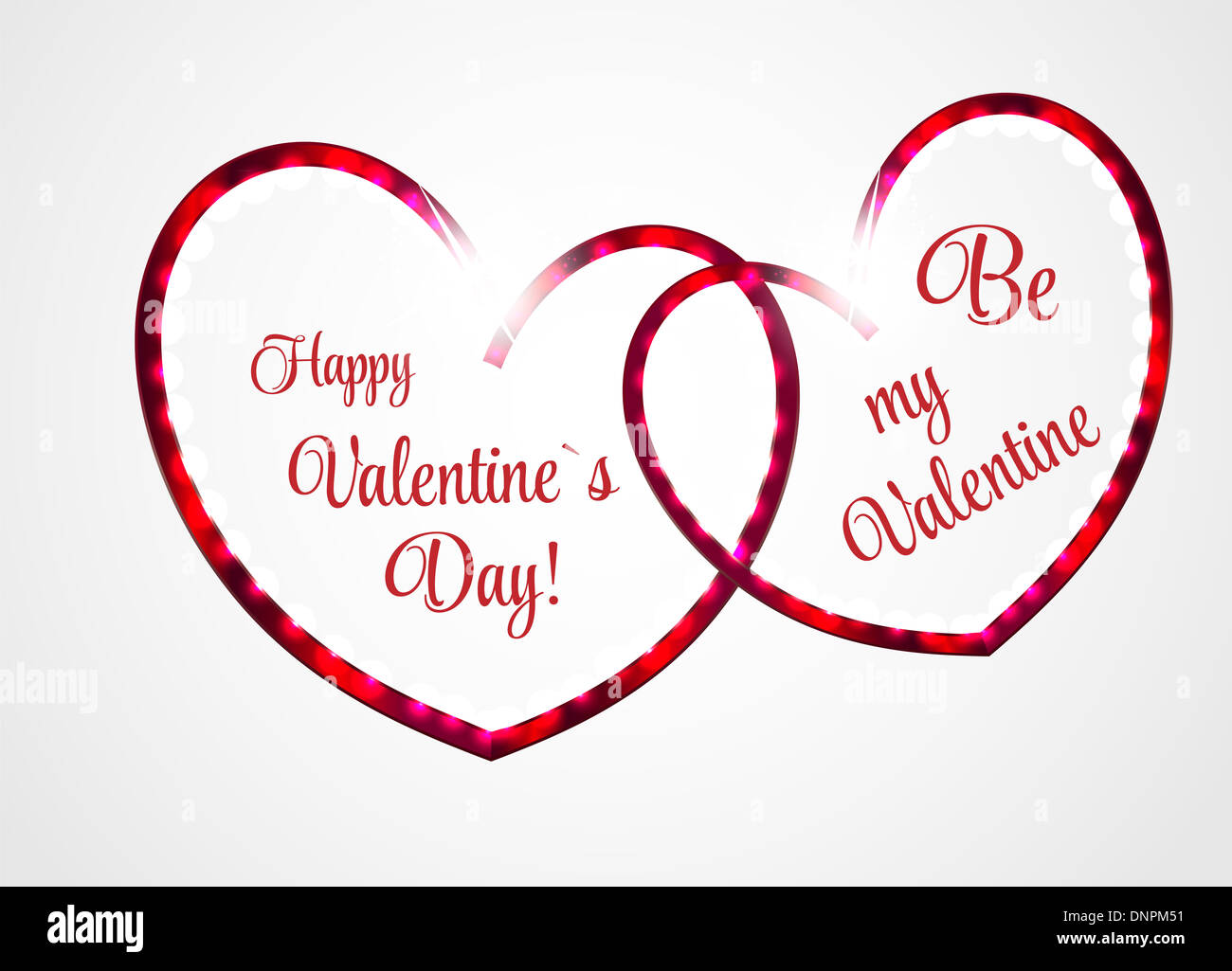 Vector St Valentine Day's Greeting Card in Retro Style Design Stock ...