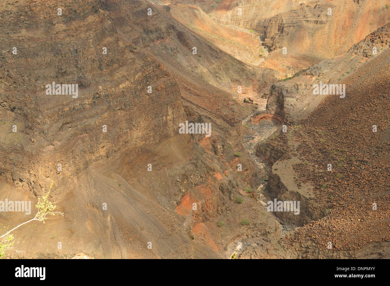 View from the top of Asal-Ghoubbet rift, Djibouti, Horn of Africa Stock Photo