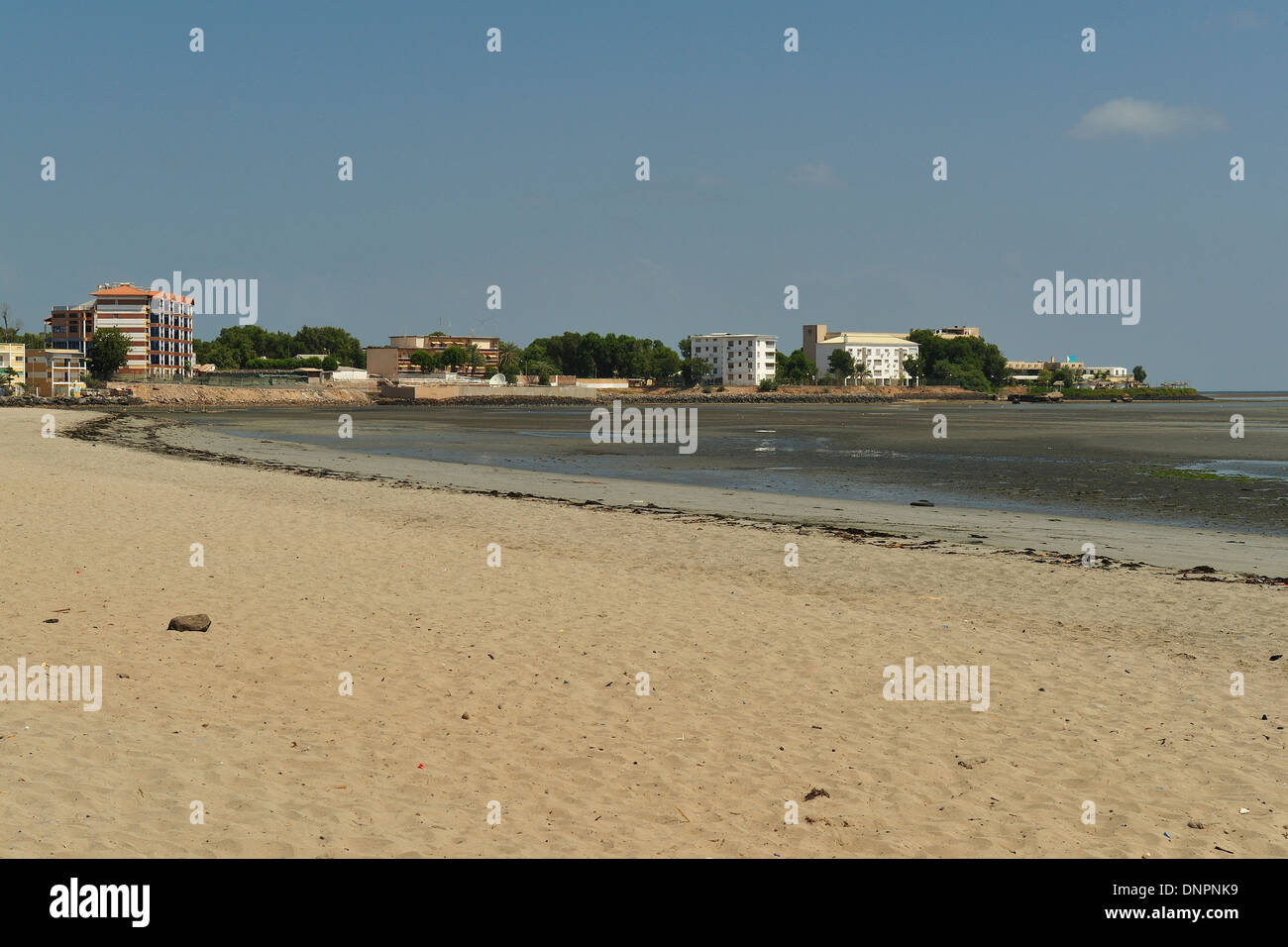 Sandy beach of Gulf of Aden in Djibouti city, Djibouti, Horn of Africa Stock Photo
