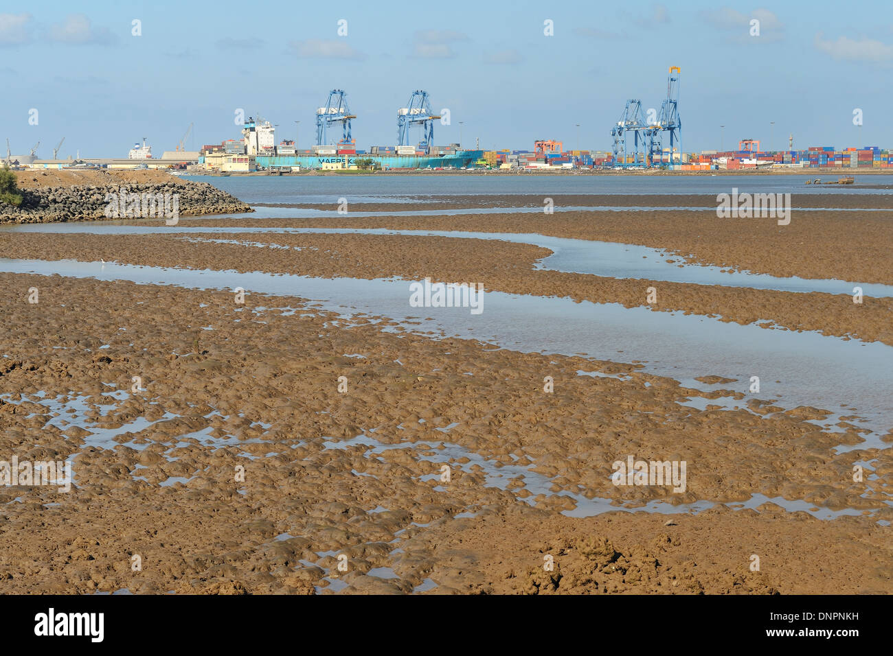 Commercial harbour of Djibouti city, Djibouti, Horn of Africa Stock Photo