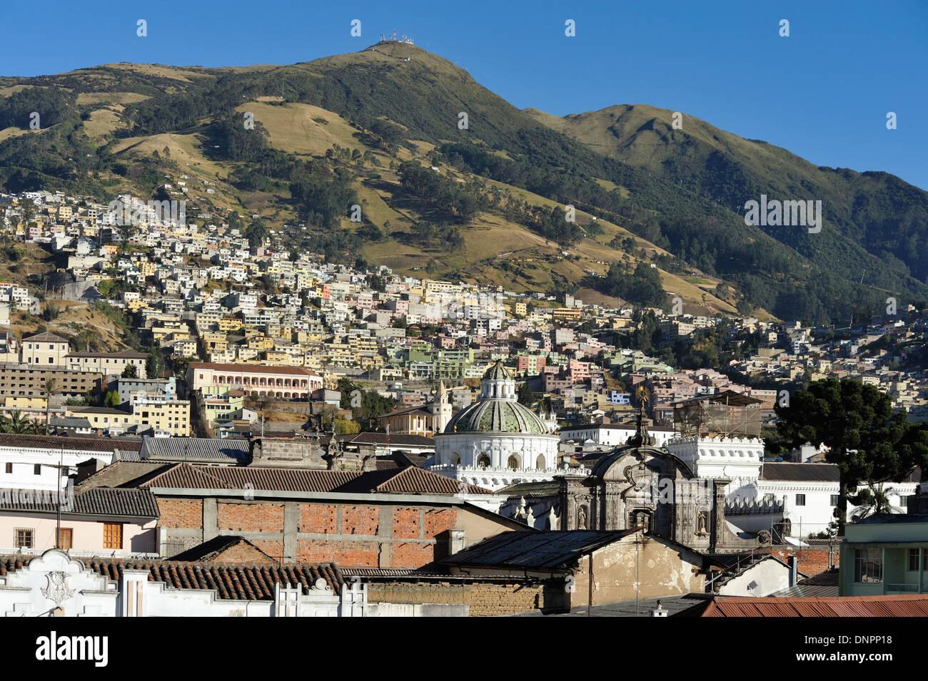 Historic center of Quito city, capital of Ecuador Stock Photo