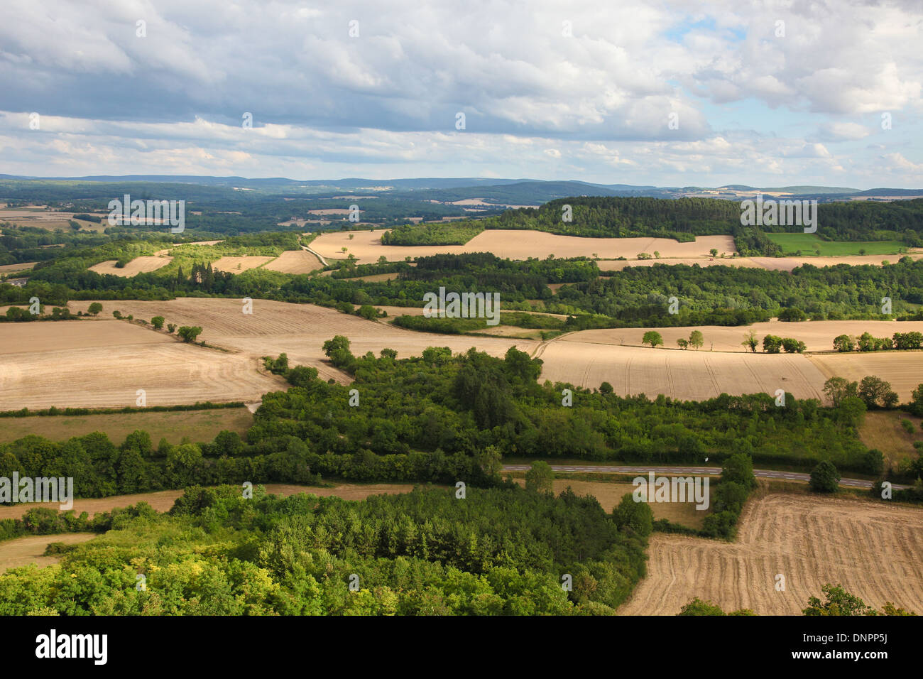 View on the countryside of Burgundy in France, near Vezelay Stock Photo