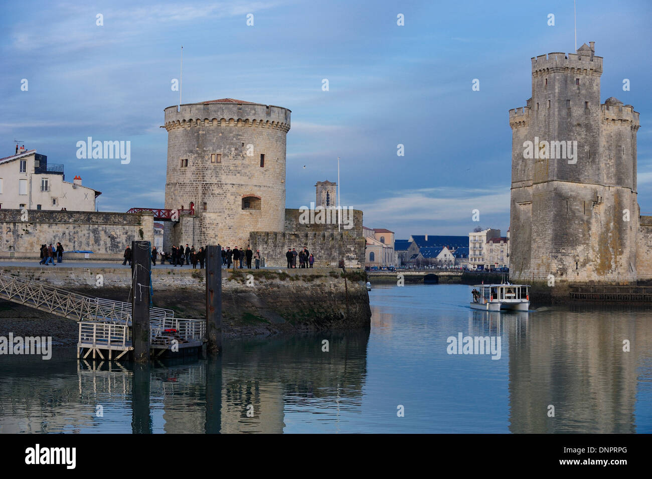 Towers of La Rochelle, Charente-Maritime, southwestern France Stock Photo