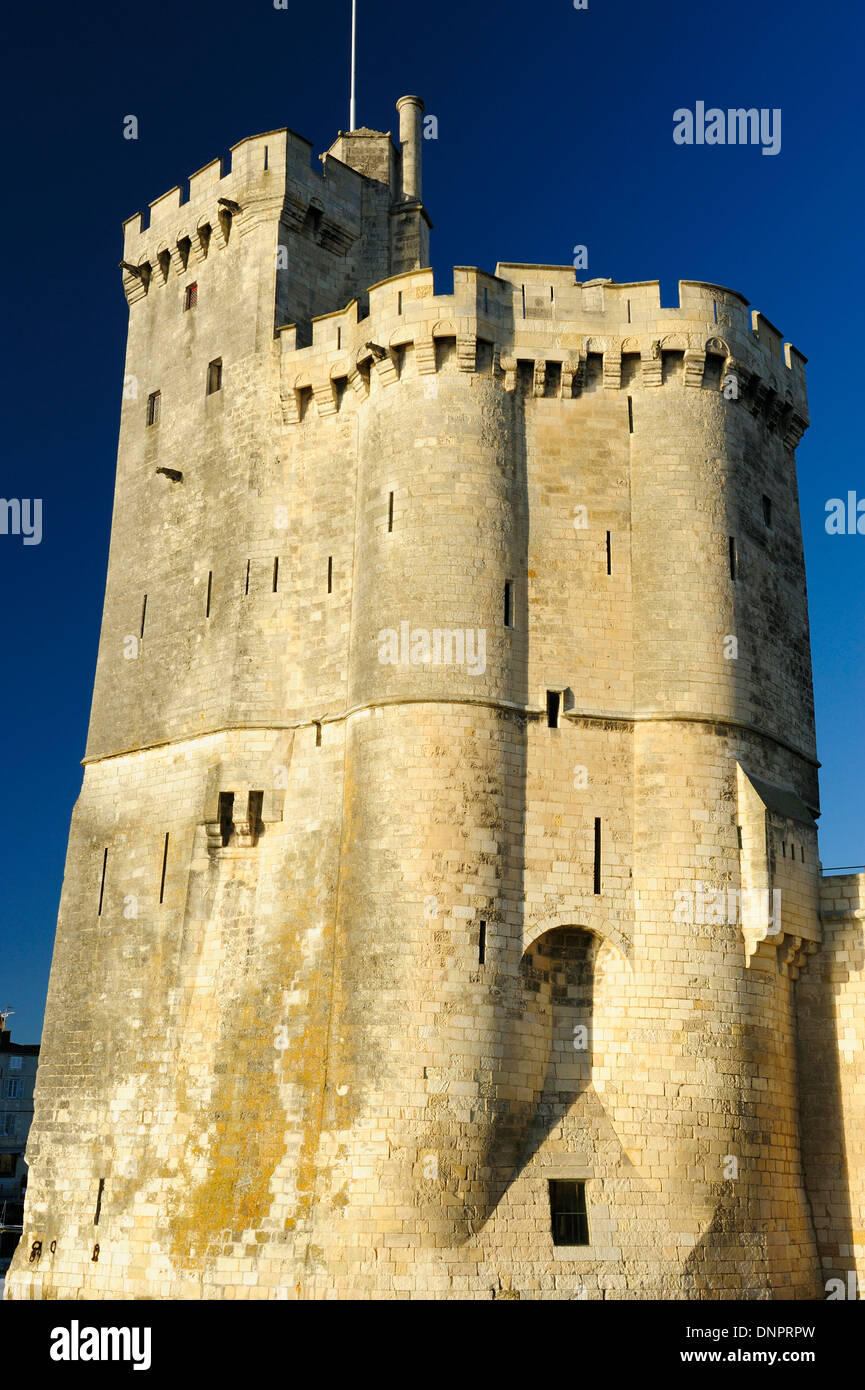 Saint-Nicolas tower in La Rochelle, Charente-Maritime, southwestern France Stock Photo