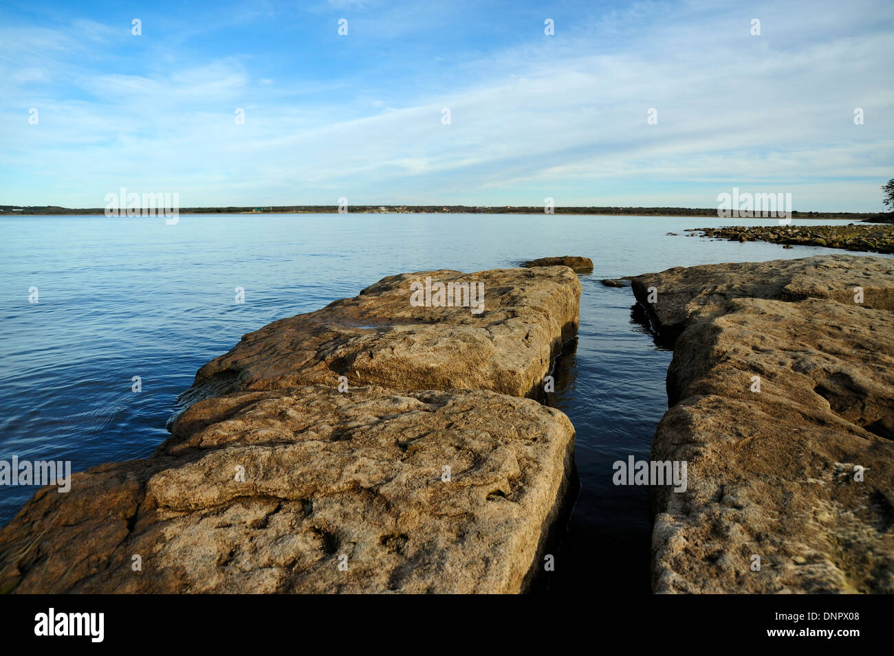 Lake Brownwood during fall season, Brownwood, Texas, USA Stock Photo