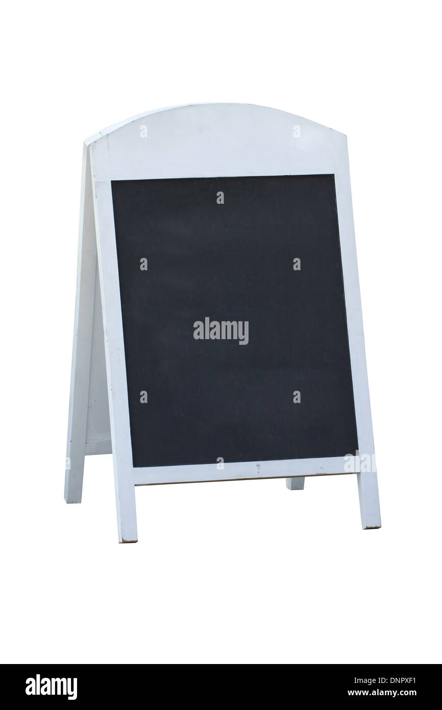 Reservation black board stand sign. Stock Photo