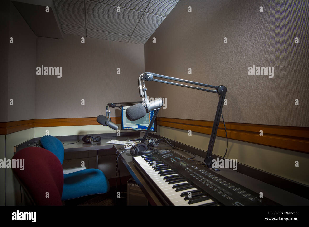 Empty Recording Studio Stock Photo