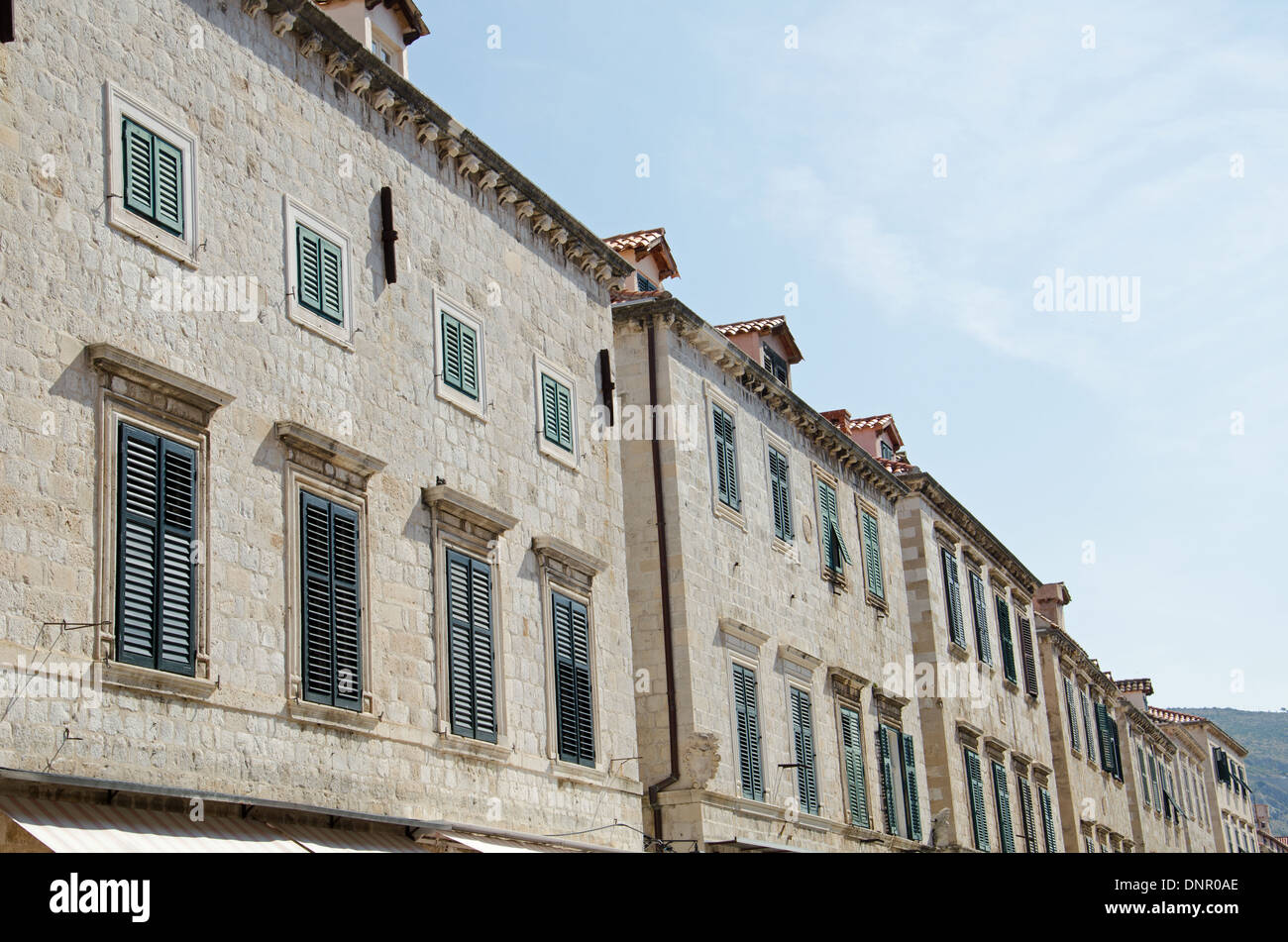 a facade in Dubrovnik Stock Photo