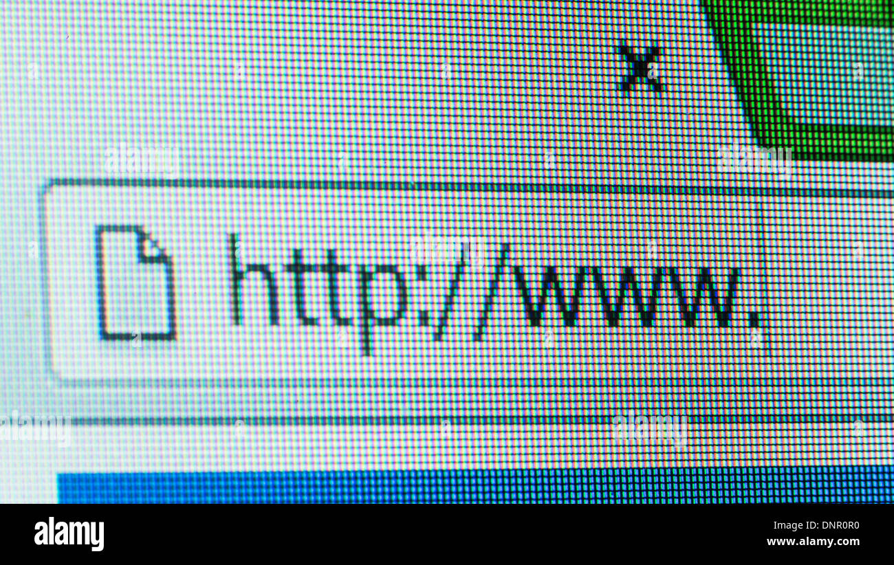 Internet browser close up Stock Photo