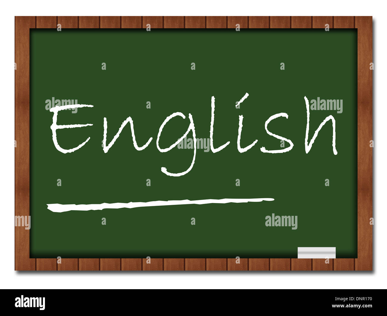 English - Classroom Board Stock Photo