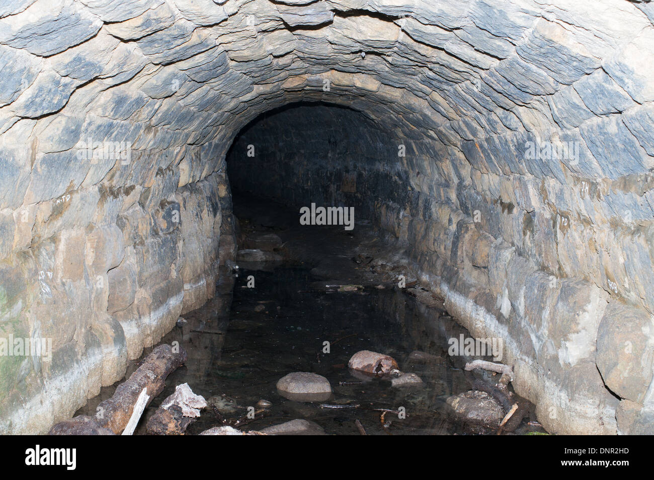 Victorian tunnel leading to river Wear in Penshaw, used to transport