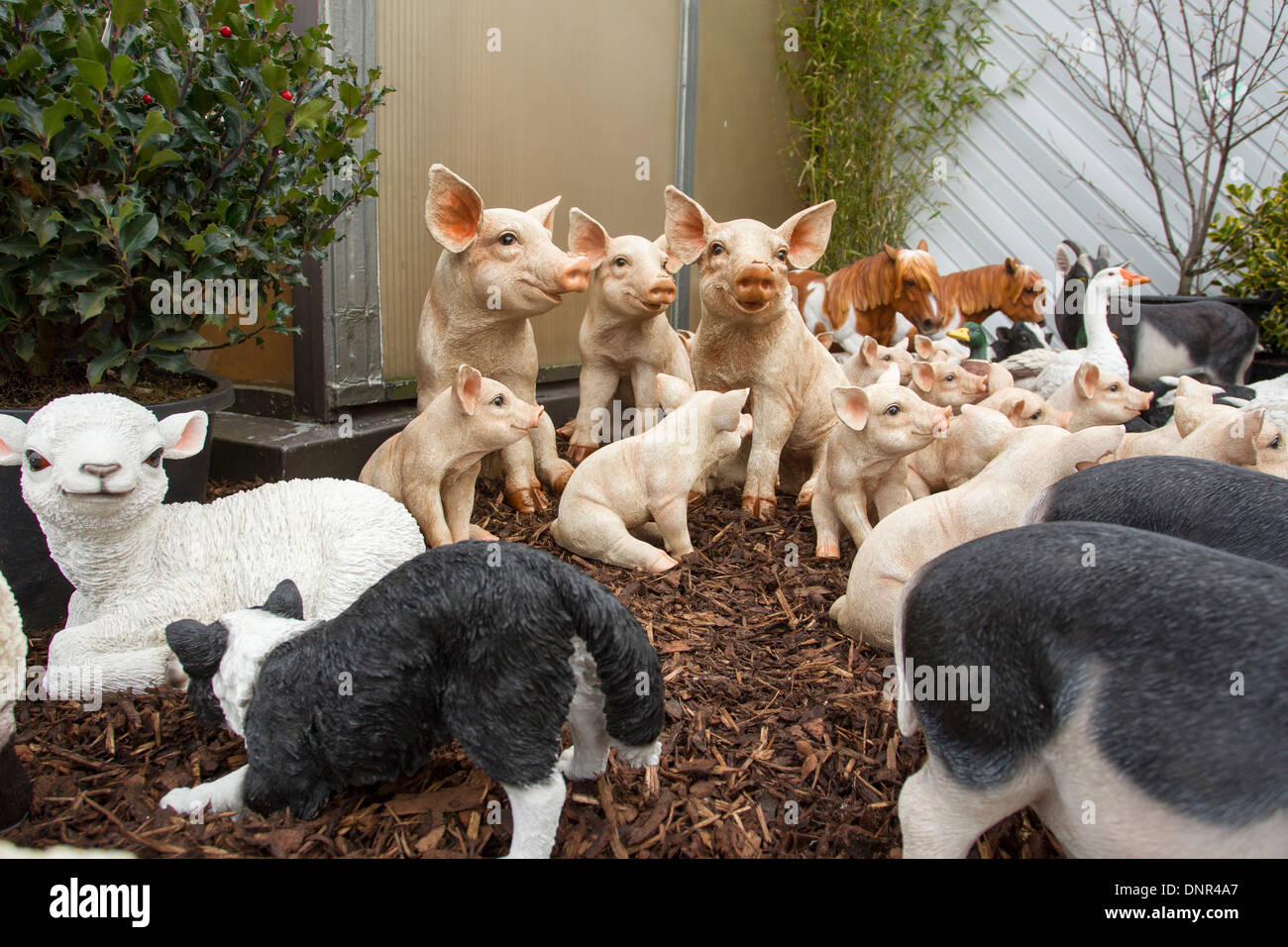 garden centre animal statues for gardens Stock Photo Alamy
