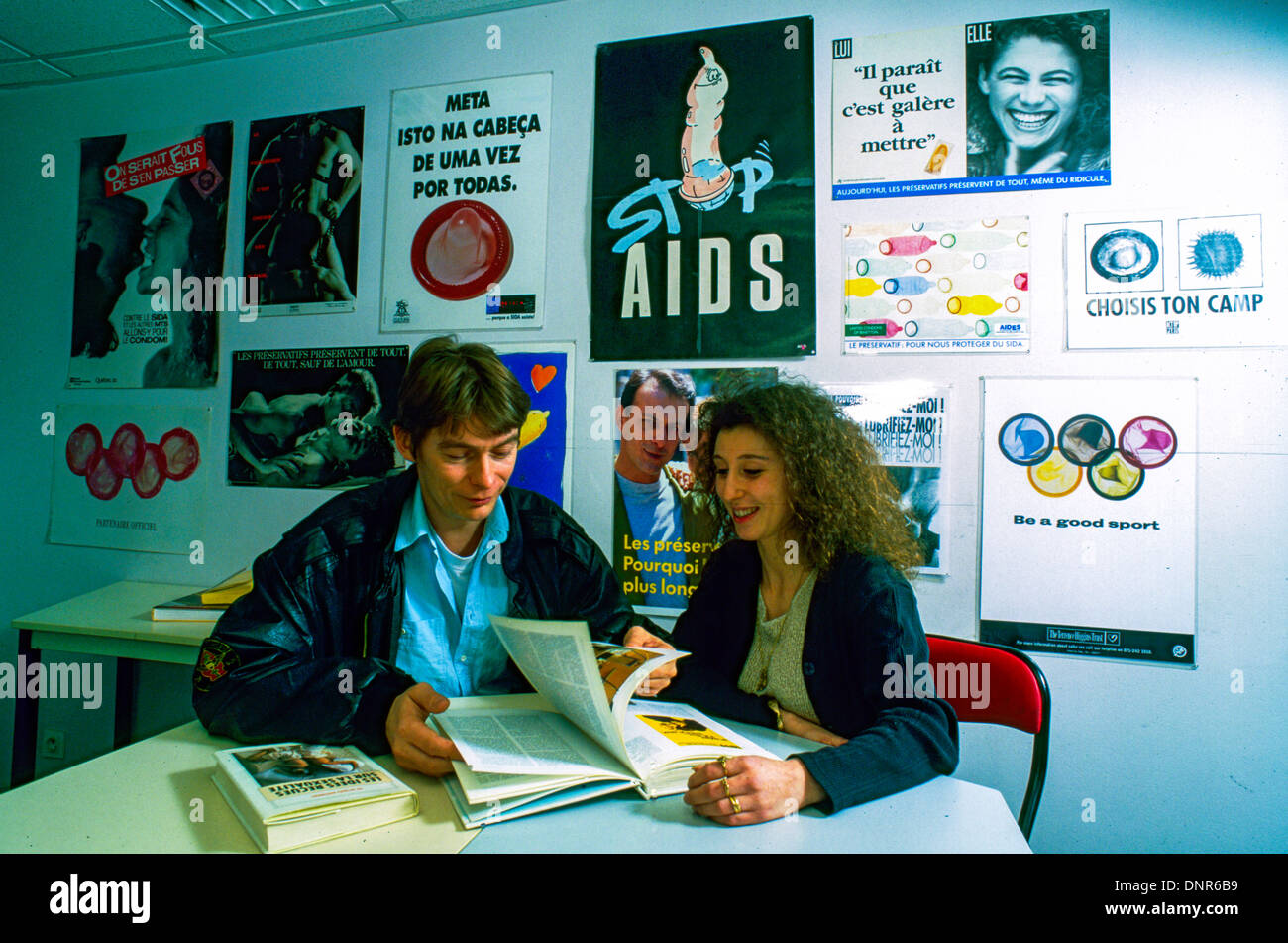 Paris, France, French AIDS Health Crisis Advertising HIV Prevention ...