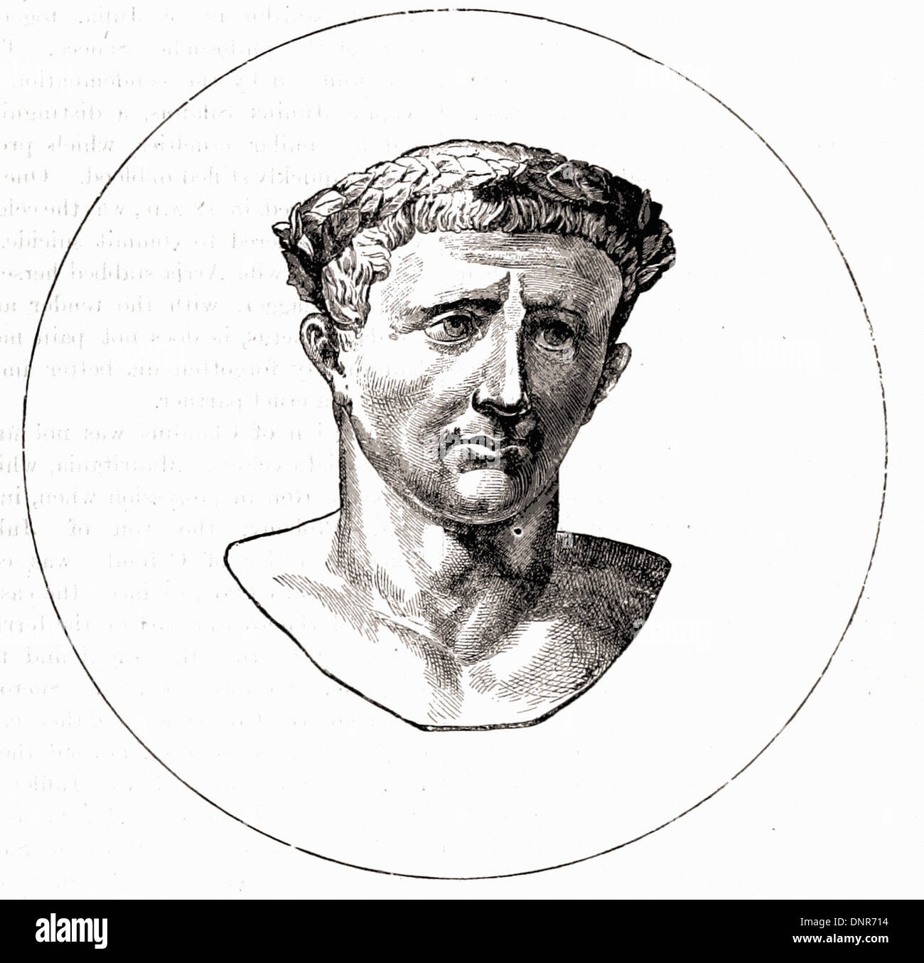 Portrait of CLAUDIUS British engraving XIX th Century Stock Photo Alamy