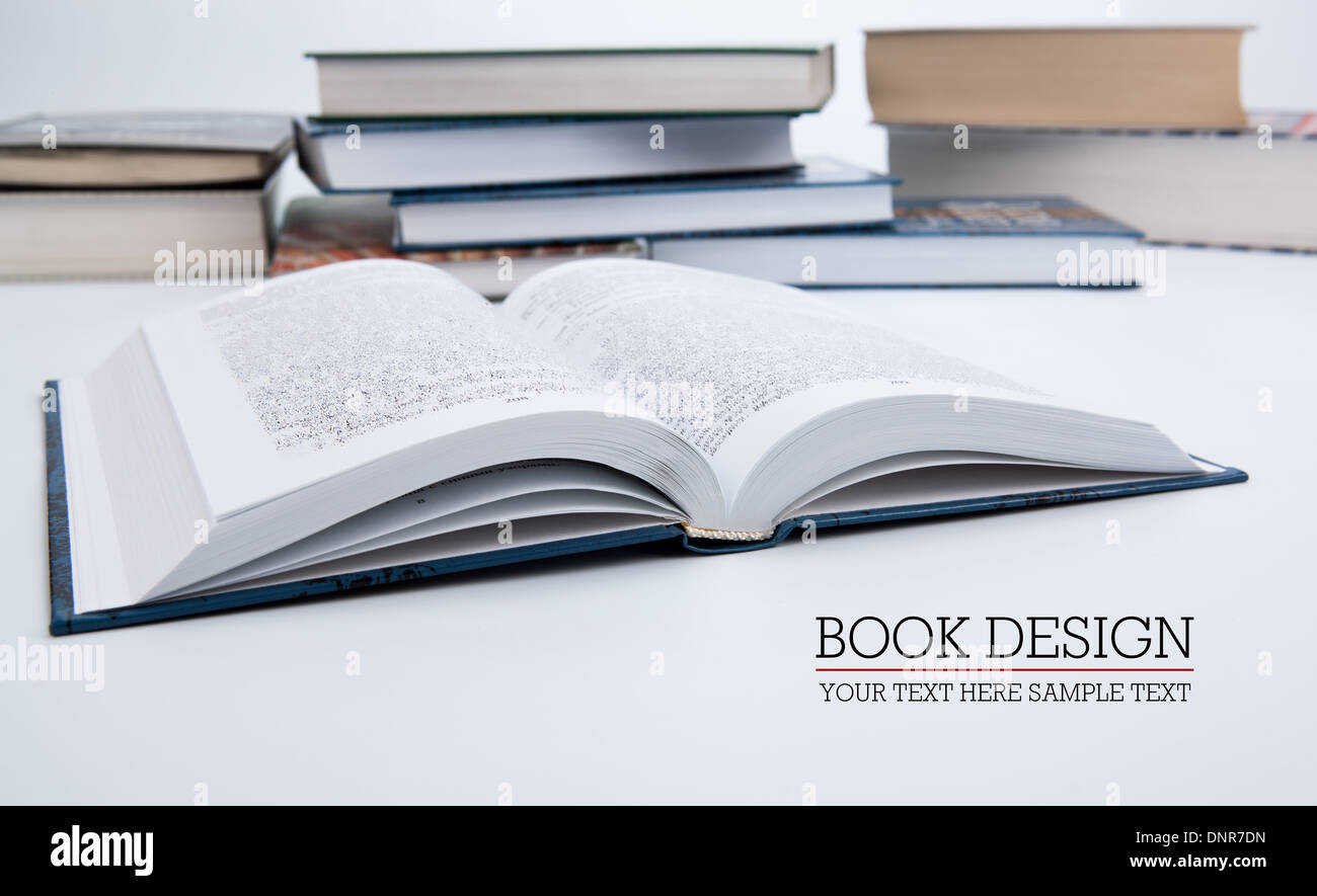 open book on white macro Stock Photo - Alamy