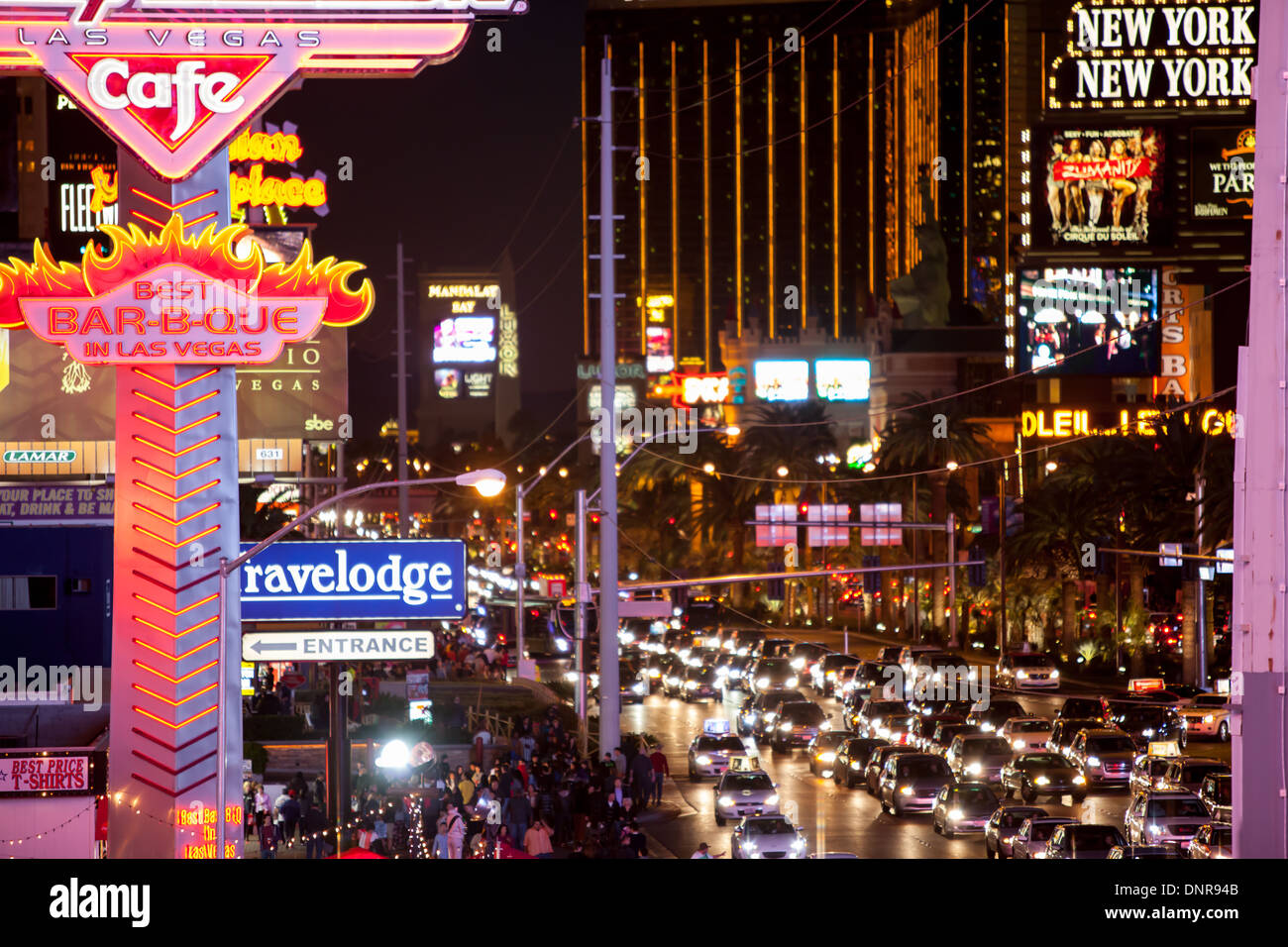 The Las Vegas strip pictured at night Stock Photo - Alamy