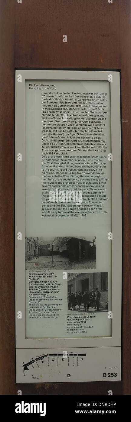 Brown Metal Information Panel Outlining The History Of Tunnel 57