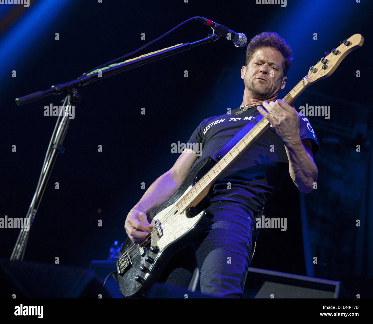 Rosemont, Illinois, USA. 9th July, 2013. Bassist JASON NEWSTED of Newsted performs at Allstate Arena in Rosemont, Illinois © Daniel DeSlover/ZUMAPRESS.com/Alamy Live News Stock Photo