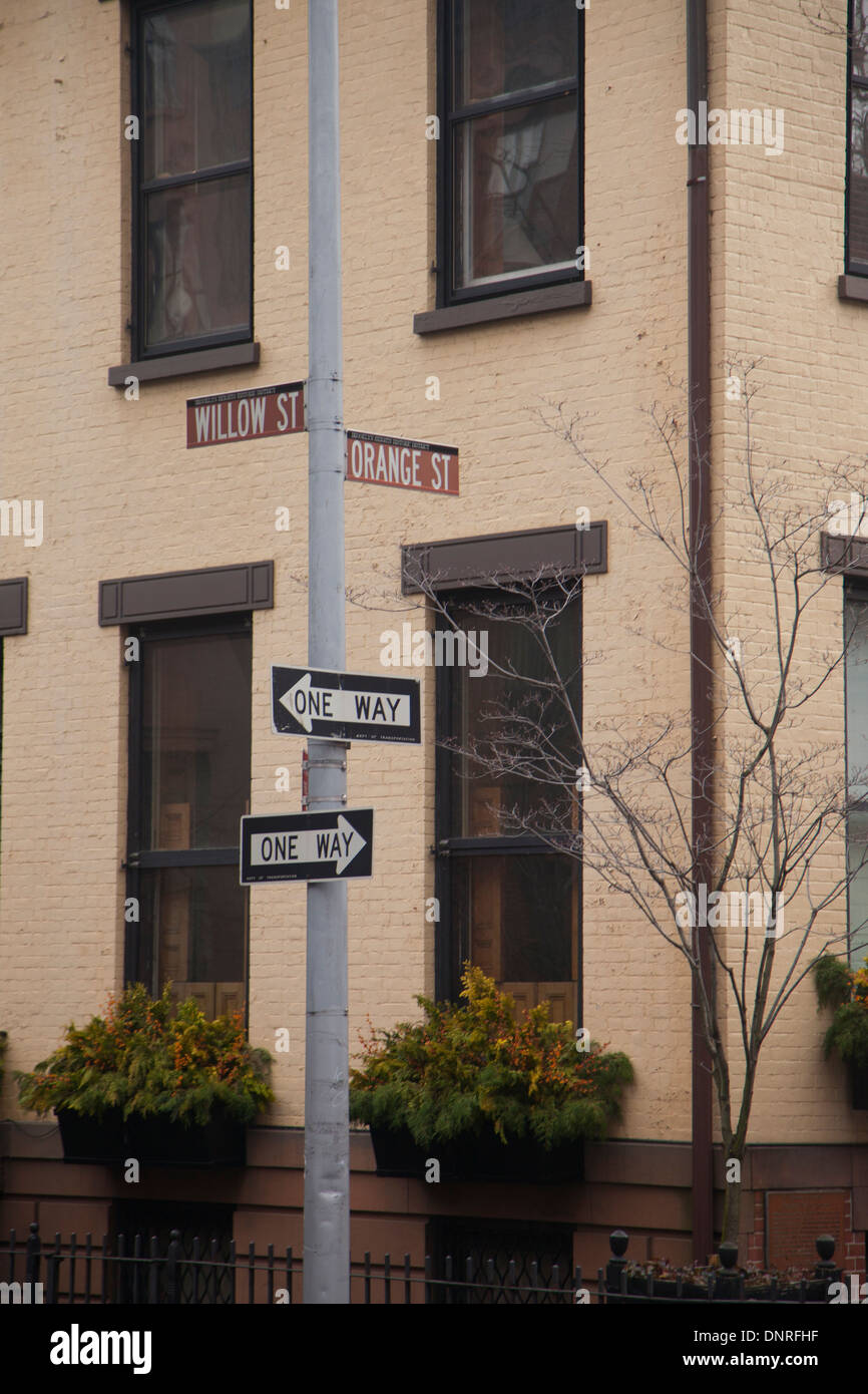 street signs in Brooklyn New York Stock Photo Alamy
