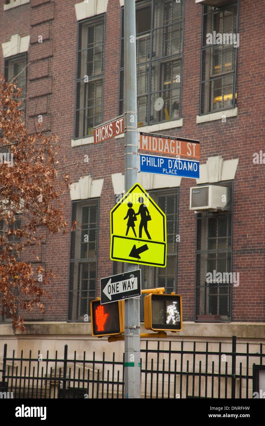 street signs in Brooklyn New York Stock Photo Alamy