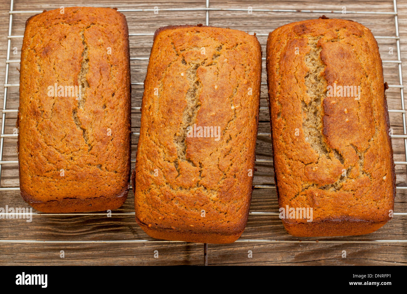 loafs of freshly baked gluten free bread prepared with coconut and almond flour, flaxseed meal with sesame seeds Stock Photo