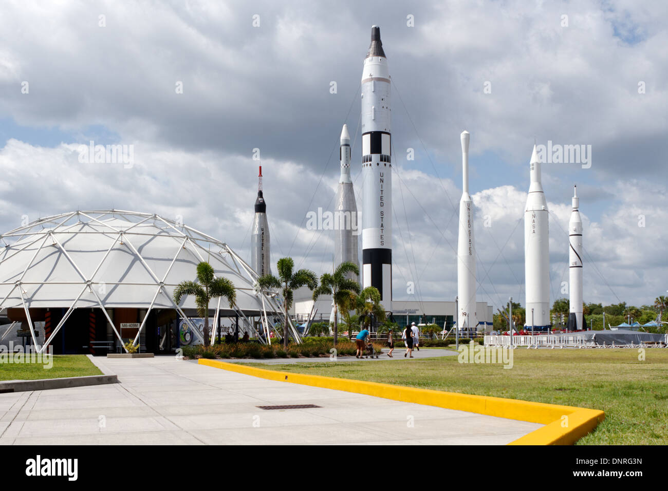 Kennedy Space Center, the Rocket Garden Stock Photo
