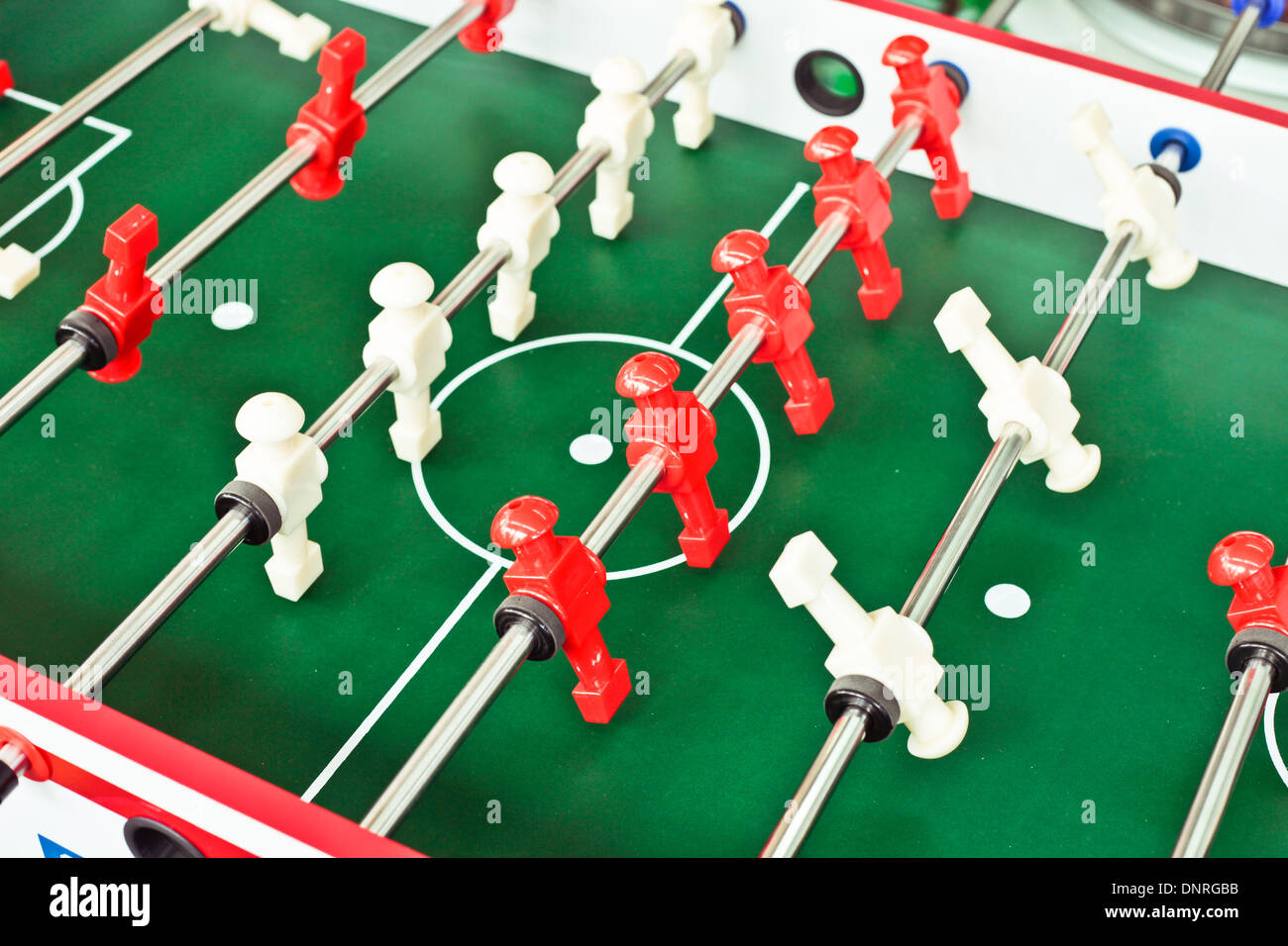 Close up of a table football game Stock Photo