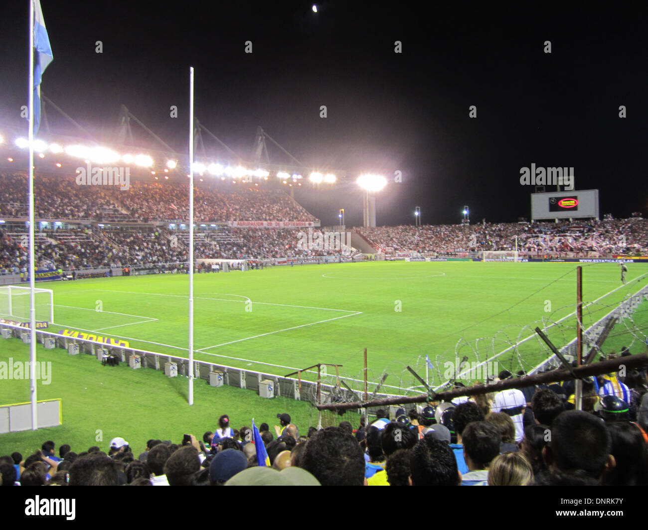 Boca River Soccer game at the Mar del Plata soccer Stadium Buenos Aires, Argentina January 19th 2013 Stock Photo