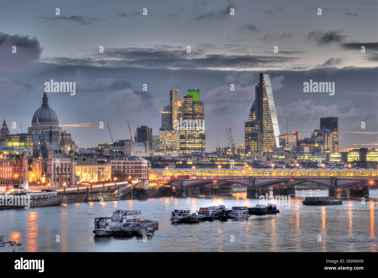 Dawn in the City of London Stock Photo