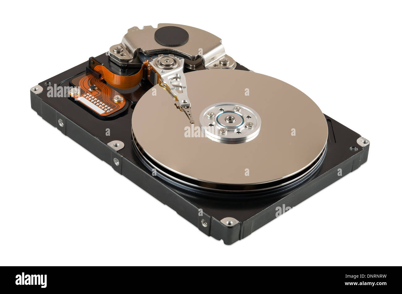 Hard disk drive isolated on white background with clipping path Stock Photo