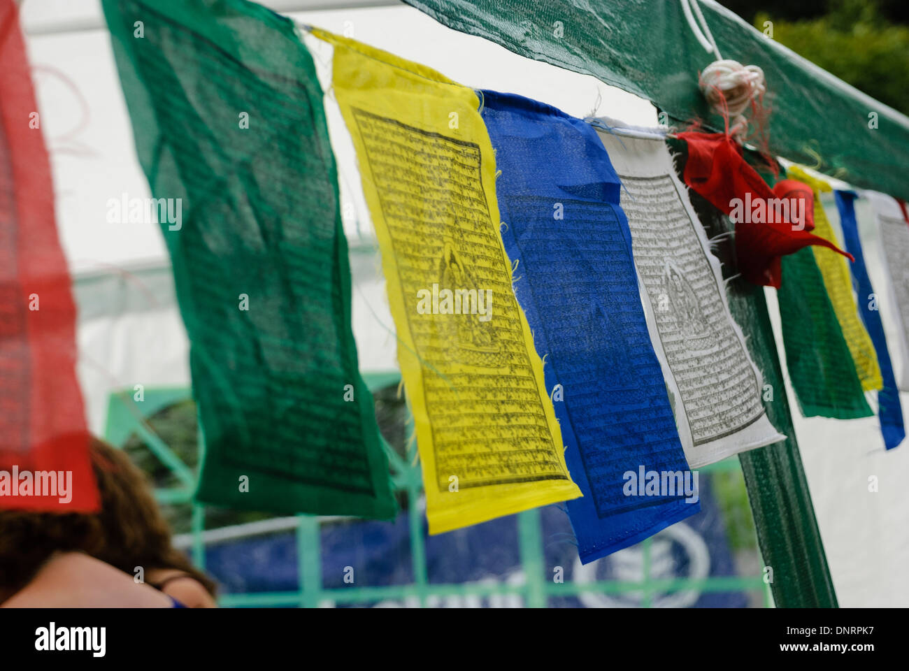 Nepalese prayer flags Stock Photo