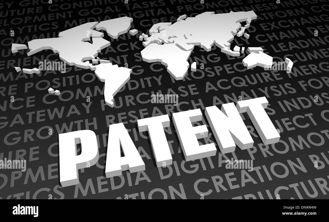 Patent Industry Global Standard on 3D Map Stock Photo - Alamy