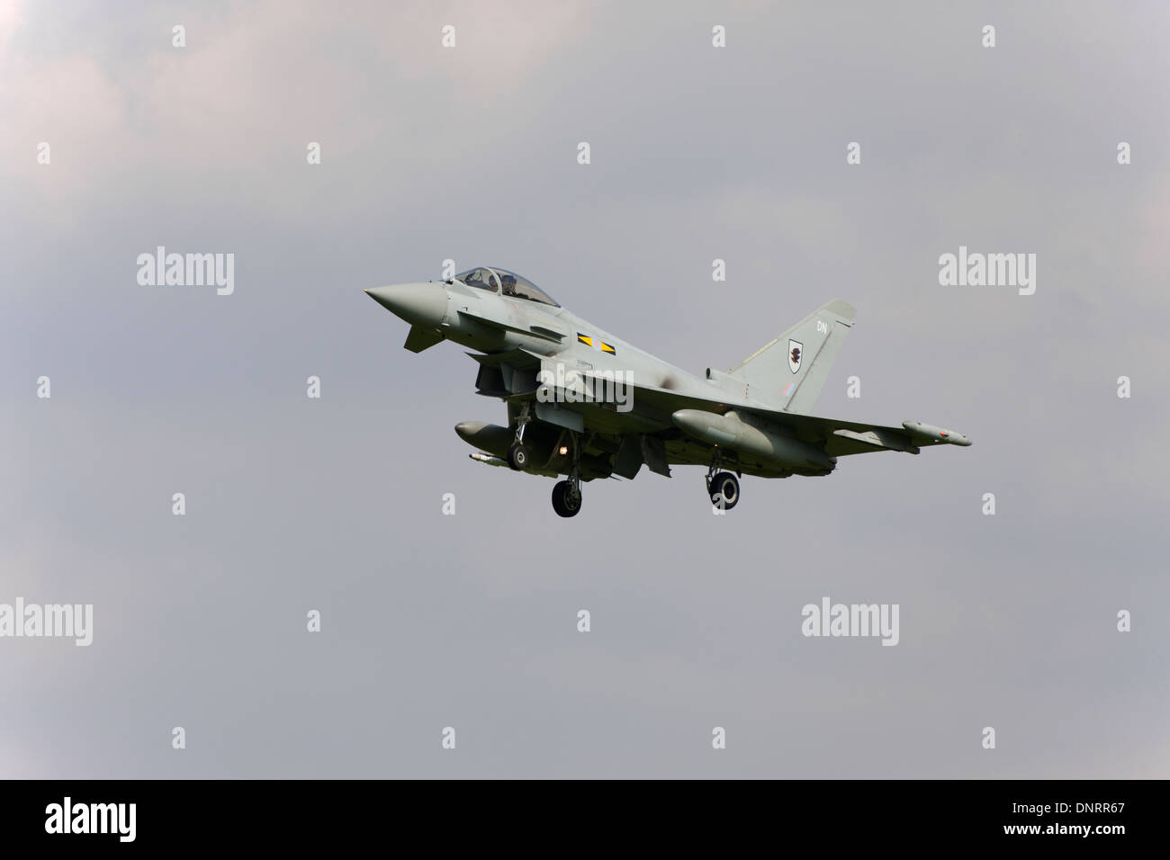 Eurofighter Typhoon FGR4 ZK328 on final approach to land Stock Photo