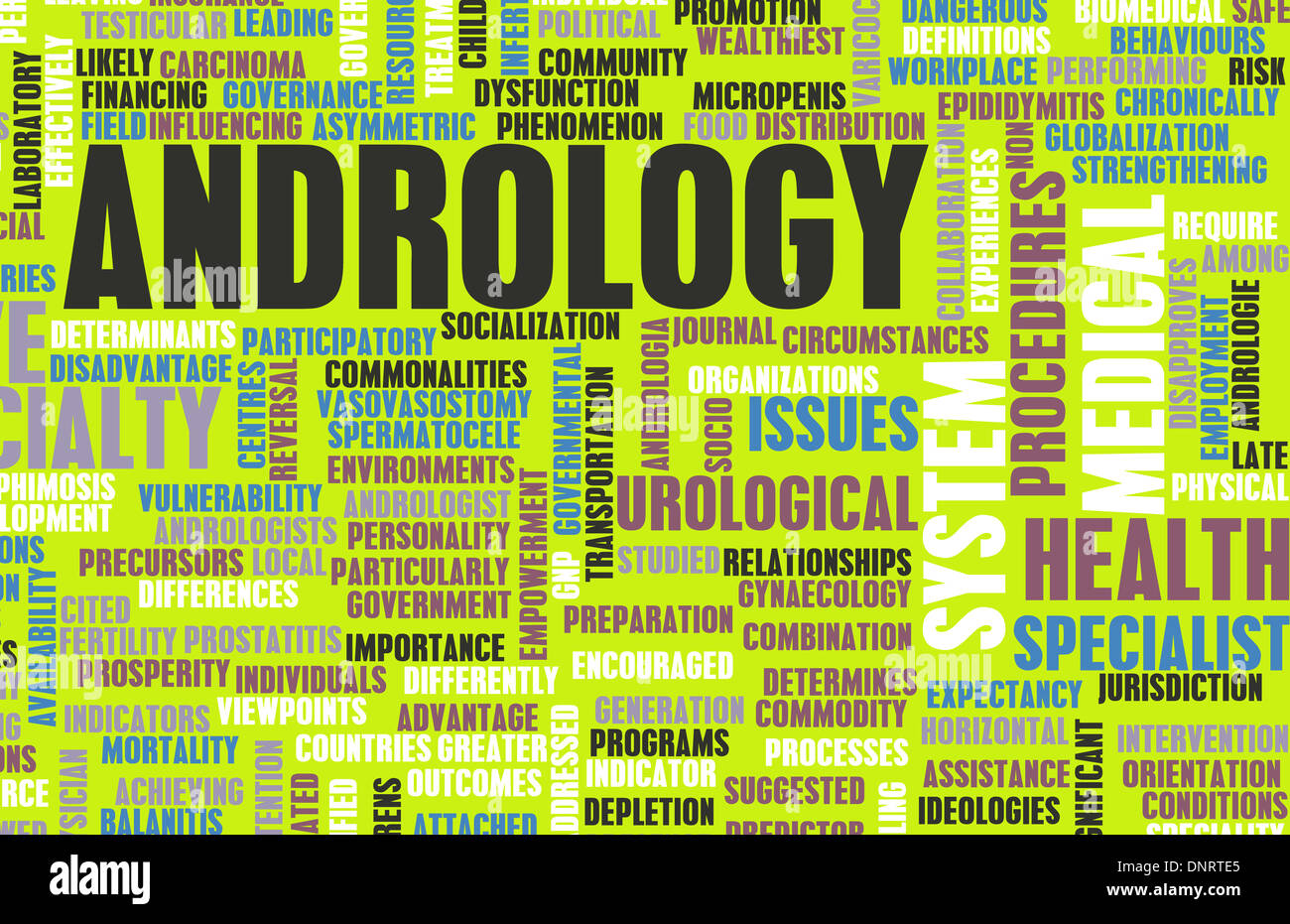Andrology or Andrologist Medical Field of Science Art Stock Photo