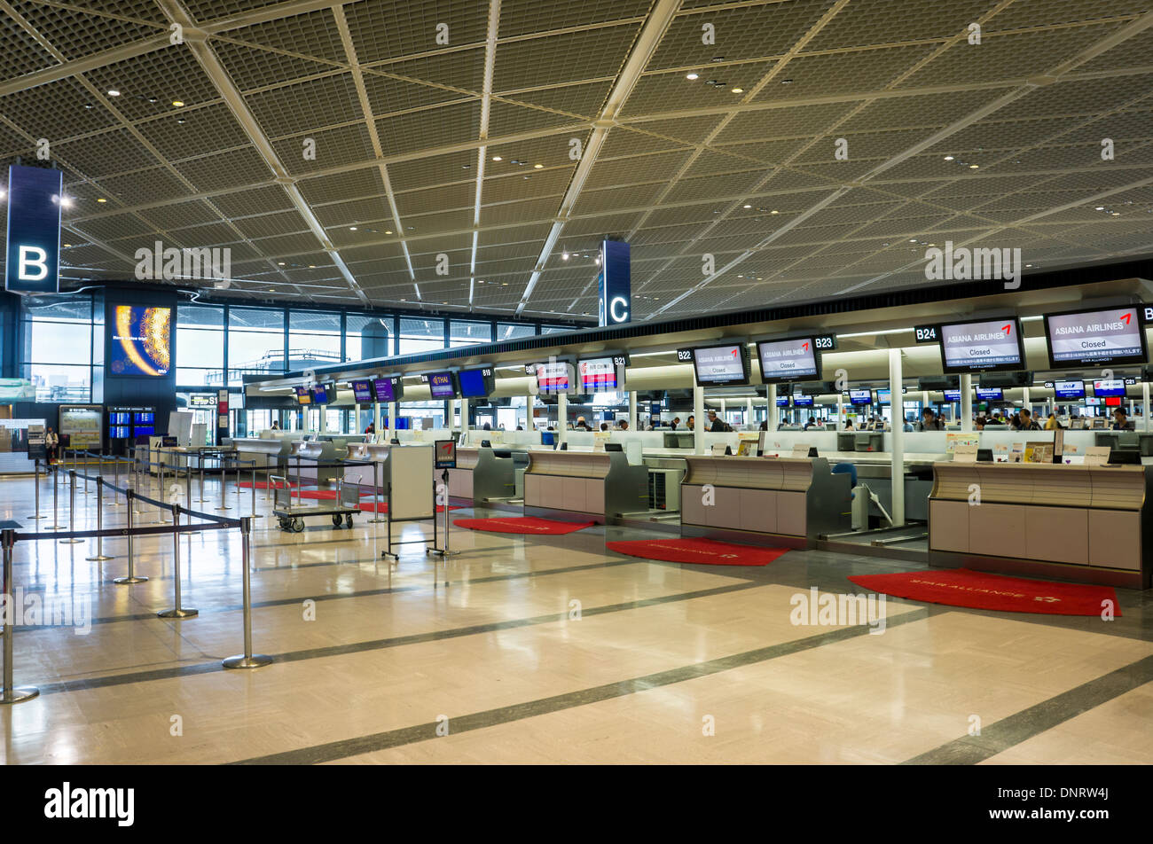 Narita International Airport terminal, Narita, Chiba Prefecture, Japan Stock Photo